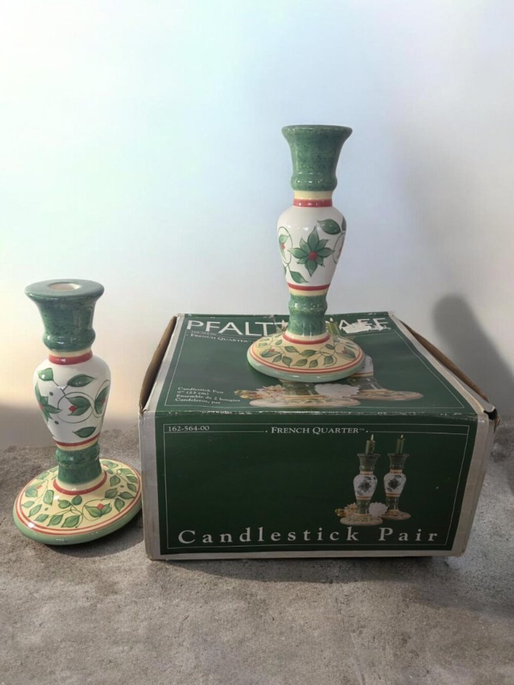Pfaltzgraff French Quarter Candle Stick Holder / Set of 2 / 9"